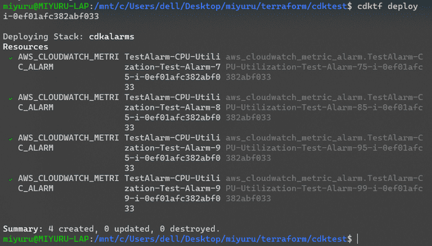 Terminal CDKTF Alarm