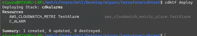 Terminal CDKTF Alarm