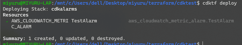 Terminal CDKTF Alarm