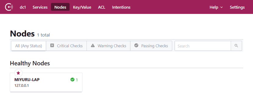 Consul Nodes page